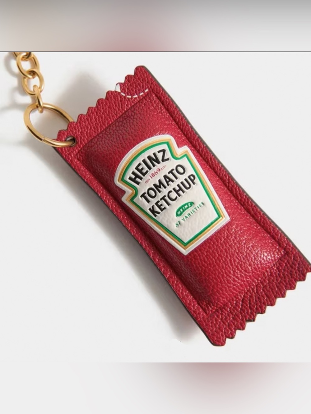 Heinz Tomato Ketchup Packet Bag Charm Keychain